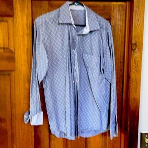 Bugatchi, gray diamond pattern, size XL